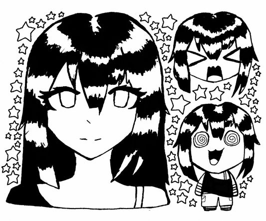 star girl stickers + keychain!